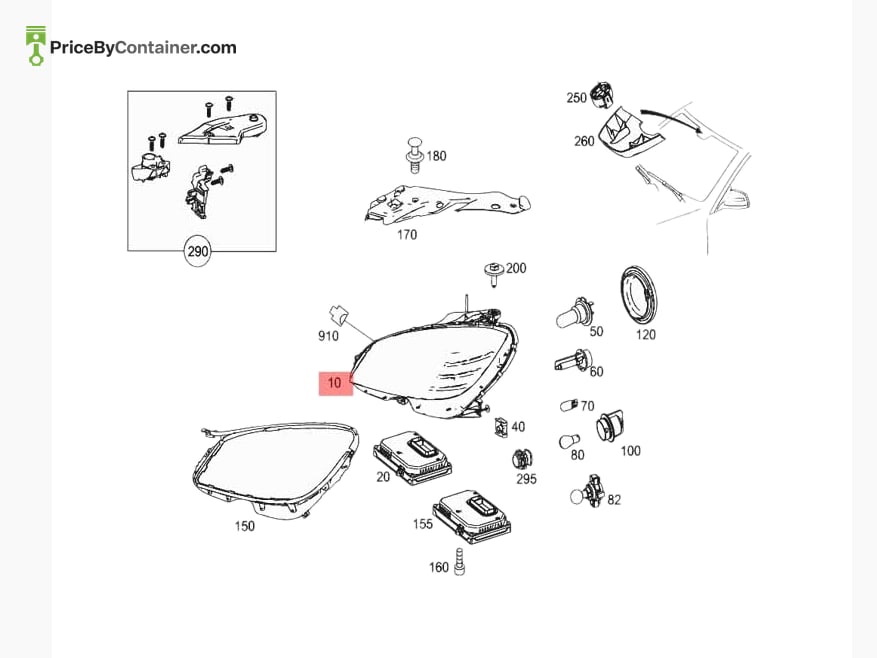 MERCEDES-BENZ 2048203739 — MERCEDES BENZ GENUINE LAMO UNIT A2048203739