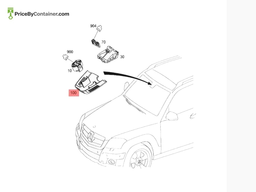 MERCEDES-BENZ 20482102369051 — MERCEDES BENZ GENUINE COVER RAIN LIGHT SENSOR A20482102369051