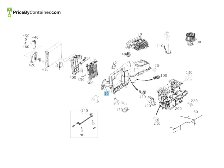 MERCEDES-BENZ 2048303503 — MERCEDES BENZ GENUINE TS HOUSING AC A2048303503