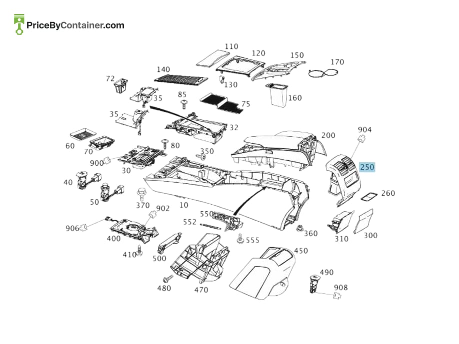 MERCEDES-BENZ 20483044549051 — MERCEDES BENZ GENUINE AIR VENT A20483044549051