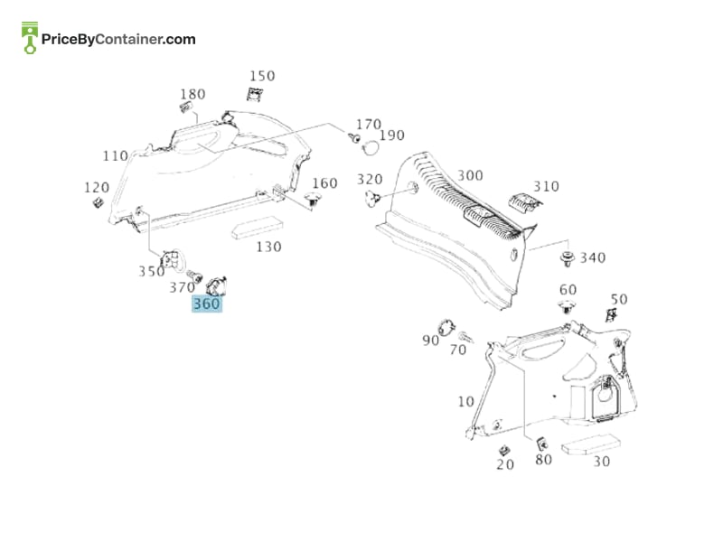 MERCEDES-BENZ 20484912039051 — MERCEDES BENZ GENUINE COVER A20484912039051