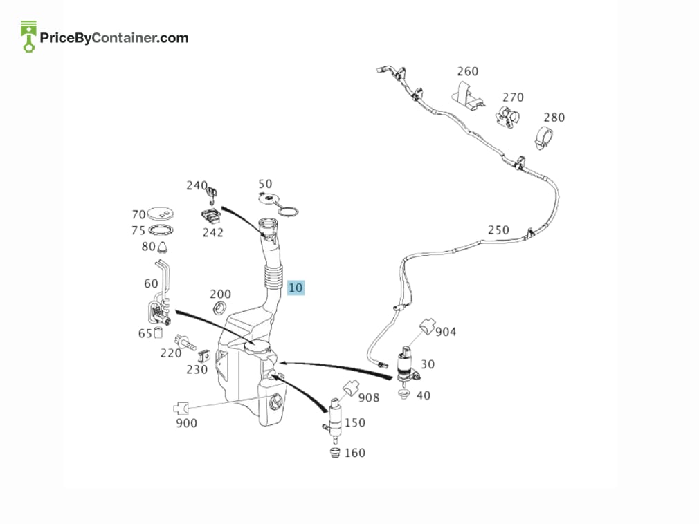 MERCEDES-BENZ 204869092028 — MERCEDES BENZ GENUINE CONTAINER A204869092028