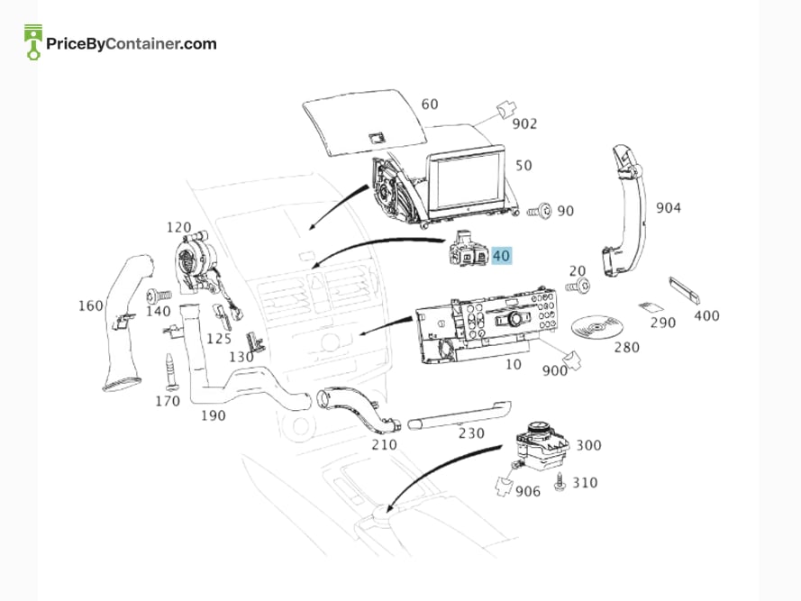 MERCEDES-BENZ 2048702851 — MERCEDES BENZ GENUINE DASH SWITCH A2048702851