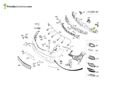 MERCEDES-BENZ 2048851937 — DESCRIPTION Mercedes-Benz Genuine Original New Energy-Absorbing Unit Left 2048851937