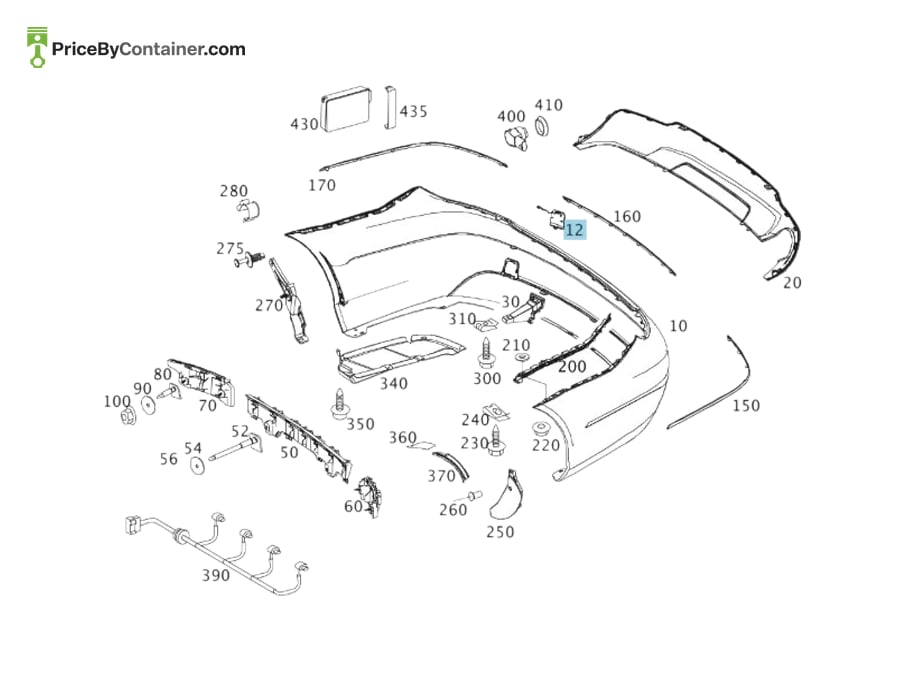 MERCEDES-BENZ 20488558239775 — MERCEDES BENZ GENUINE COVER TOWING EYE A20488558239775