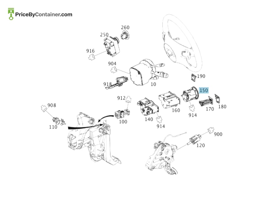 MERCEDES-BENZ 2049053504 — MERCEDES BENZ GENUINE LIGHT SWITCH A2049053504