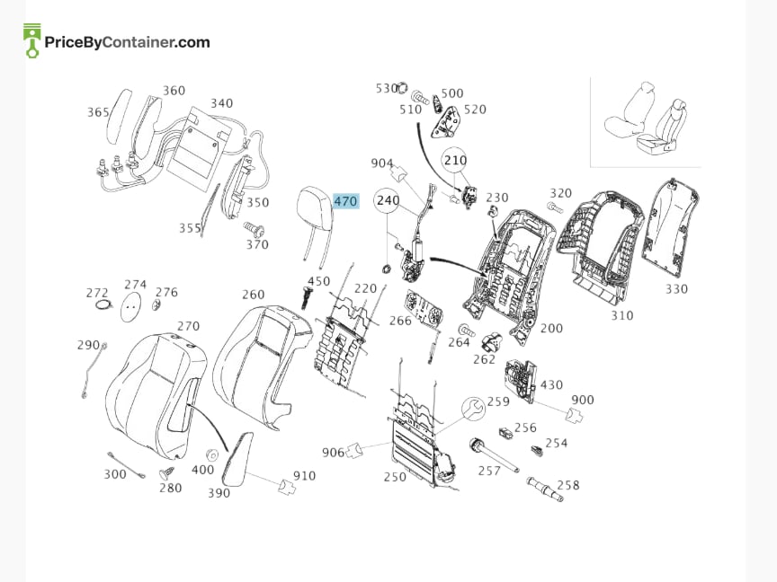 MERCEDES-BENZ 20497067508M40 — MERCEDES BENZ GENUINE HEAD REST A20497067508M40
