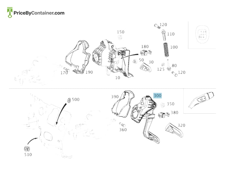 MERCEDES-BENZ 2052900300 — MERCEDES BENZ GENUINE PEDAL SYSTEM A2052900300