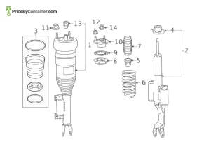 MERCEDES-BENZ 2053207203 — Mercedes-Benz Genuine FR SHOCK ABSORBER RH 2053207203