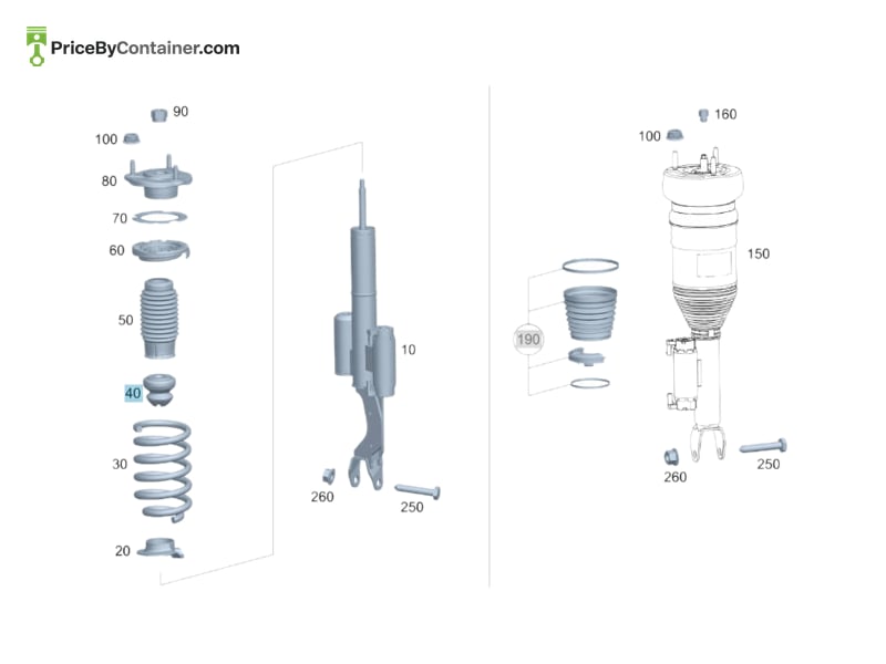 MERCEDES-BENZ 2053211906 — MERCEDES BENZ GENUINE BUFFER A2053211906