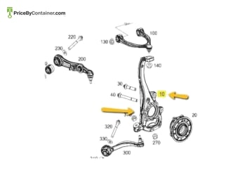 MERCEDES-BENZ 2053322100 — Mercedes-Benz Genuine Original New Front Left Steering Knuckle 2053322100 Replace : 2053323500 Functionality : The…
