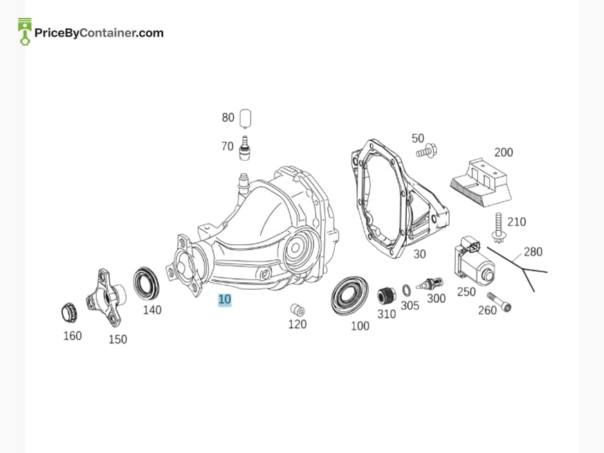 MERCEDES-BENZ 205350553680 — MERCEDES BENZ GENUINE RR DIF ASY A205350553680