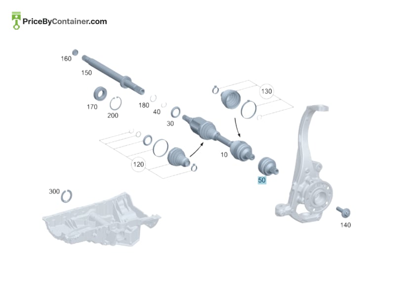 MERCEDES-BENZ 2053600200 — MERCEDES BENZ GENUINE FIXED JOINT A2053600200