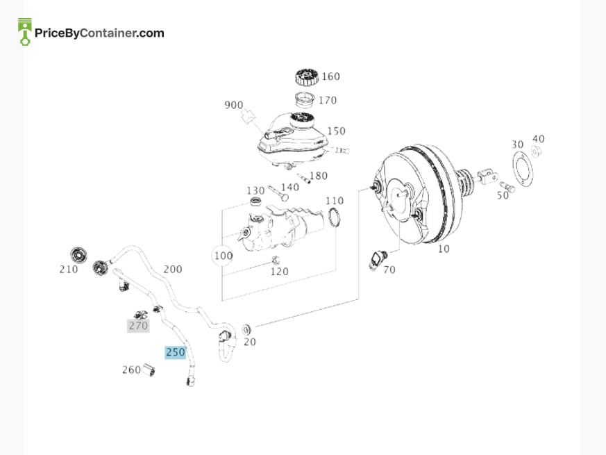 MERCEDES-BENZ 2054301929 — MERCEDES BENZ GENUINE VACUUM LINE A2054301929