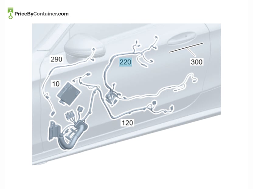 MERCEDES-BENZ 2054405133 — MERCEDES BENZ GENUINE FRONT LEFT DOOR WIRING HARNESS A2054405133