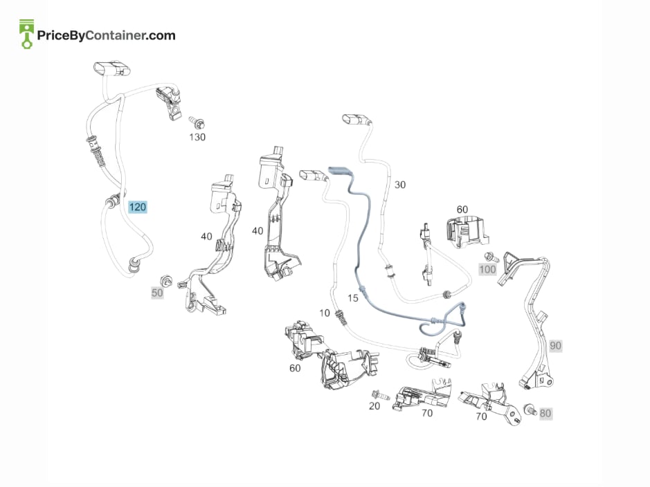 MERCEDES-BENZ 205540340664 — MERCEDES BENZ GENUINE ELECTRICAL WIRING HARNESS A205540340664