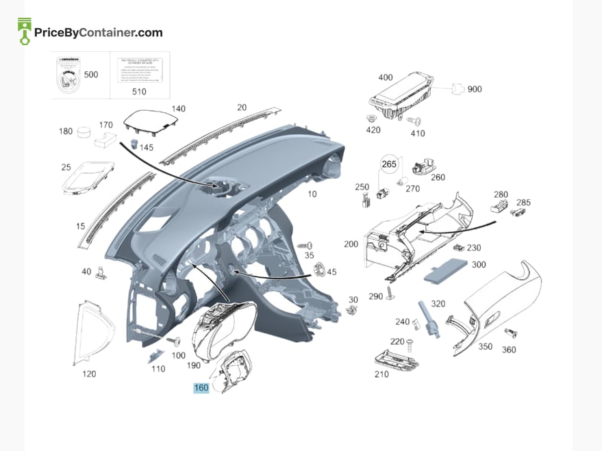 MERCEDES-BENZ 20568008078Q96 — MERCEDES BENZ GENUINE COVER A20568008078Q96