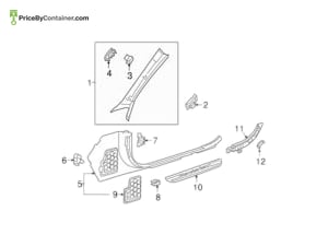 MERCEDES-BENZ 2056802806 — Mercedes-Benz Genuine COVER RAIL 2056802806