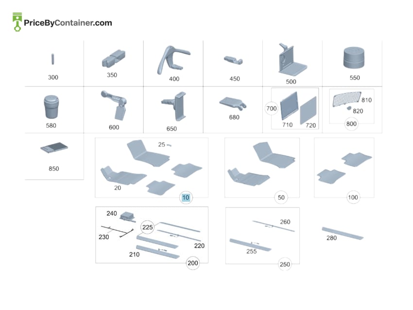 MERCEDES-BENZ 2056808702 — MERCEDES BENZ GENUINE FLOOR MAT A2056808702