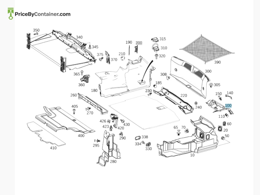MERCEDES-BENZ 2056903106 — MERCEDES BENZ GENUINE COVER A2056903106