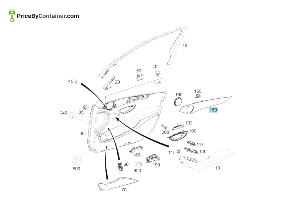 MERCEDES-BENZ 2057201580 — MERCEDES BENZ GENUINE PANEL A2057201580
