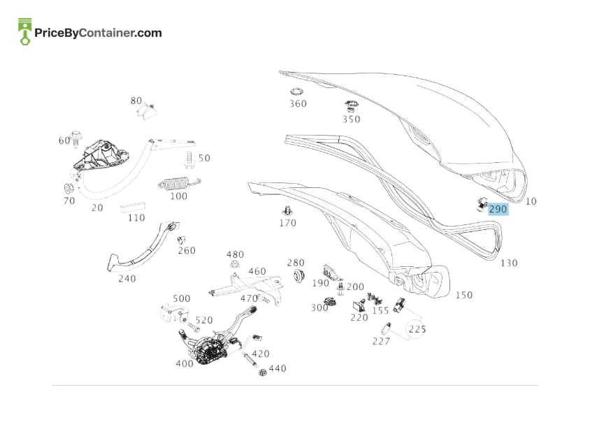 MERCEDES-BENZ 2057500089 — MERCEDES BENZ GENUINE RETAINER WEDGE A2057500089