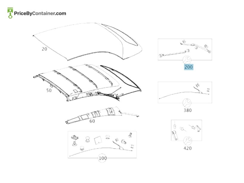 MERCEDES-BENZ 205778010064 — MERCEDES BENZ GENUINE REPAIR KIT LASHING STRAP A205778010064