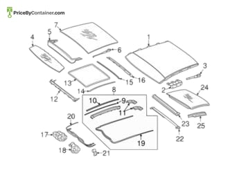 MERCEDES-BENZ 20578057007N90 — Mercedes-Benz Genuine SUN ROOF ROLLERBLIND 20578057007N90