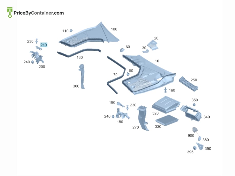 MERCEDES-BENZ 2058310898 — MERCEDES BENZ GENUINE SEAL AIR DUCT A2058310898