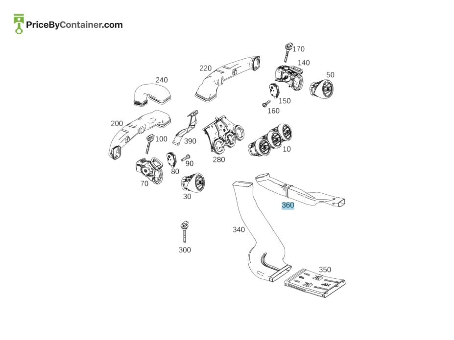 MERCEDES-BENZ 2058311345 — MERCEDES BENZ GENUINE AIR DUCT A2058311345