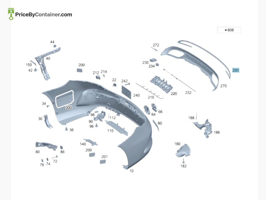 MERCEDES-BENZ 2058851221 — MERCEDES BENZ GENUINE TRIM STRIP A2058851221