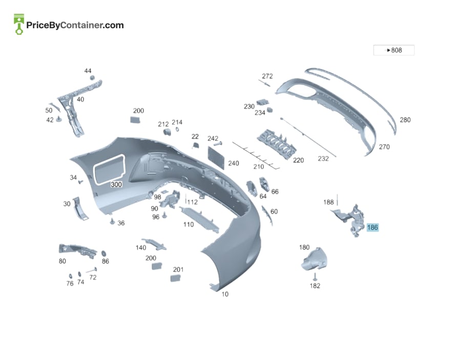 MERCEDES-BENZ 2058854614 — MERCEDES BENZ GENUINE BRACKET A2058854614