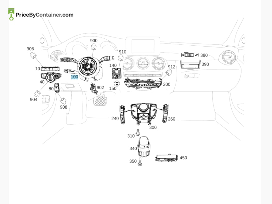 MERCEDES-BENZ 20590025179051 — MERCEDES BENZ GENUINE CONTROL UNIT COMPLETE A20590025179051