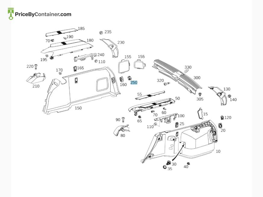 MERCEDES-BENZ 20590565119051 — MERCEDES BENZ GENUINE SWITCH BLOCK A20590565119051