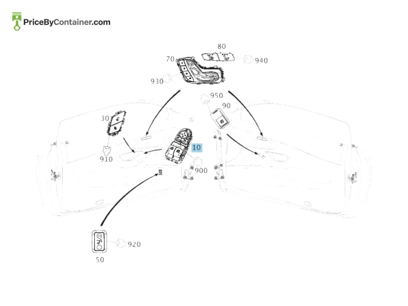 MERCEDES-BENZ 20590570118R73 — MERCEDES BENZ GENUINE SWITCH WINDOW A20590570118R73