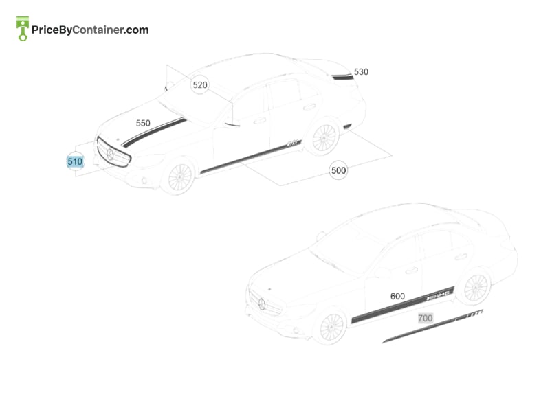 MERCEDES-BENZ 2059870275 — MERCEDES BENZ GENUINE TRIM STRIP A2059870275