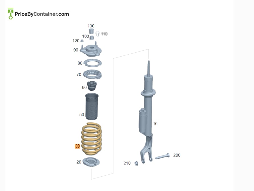 MERCEDES-BENZ 2063210600 — MERCEDES BENZ GENUINE HELICAL SPRING A2063210600