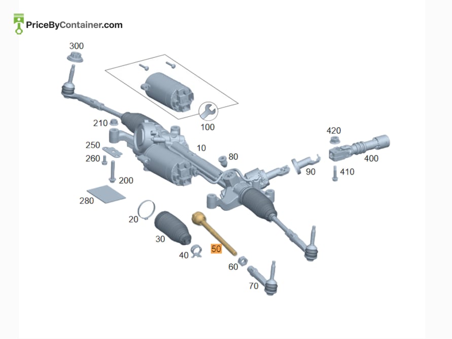 MERCEDES-BENZ 206460700064 — MERCEDES BENZ GENUINE TIE ROD A206460700064