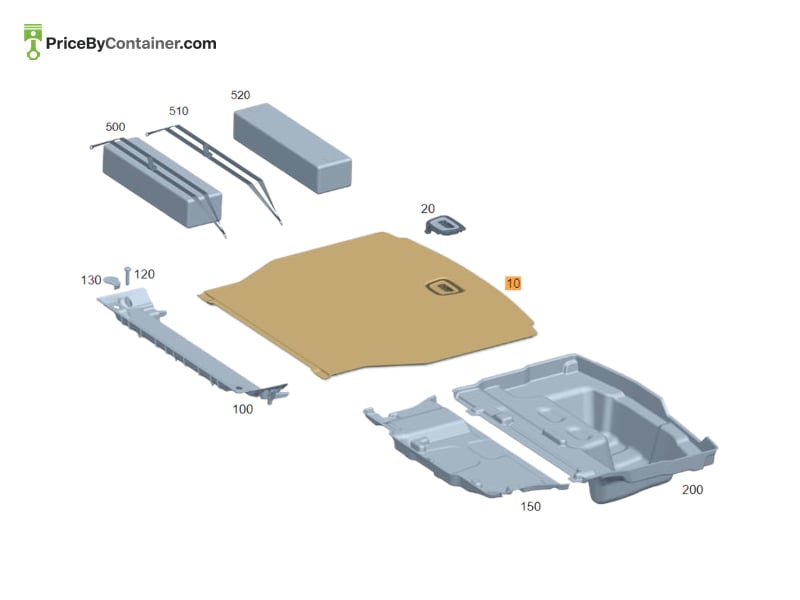 MERCEDES-BENZ 20668037009F08 — MERCEDES BENZ GENUINE LINING TRUNK FLOOR A20668037009F08