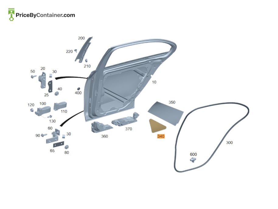 MERCEDES-BENZ 2067372100 — MERCEDES BENZ GENUINE DAMPENING REAR DOOR A2067372100