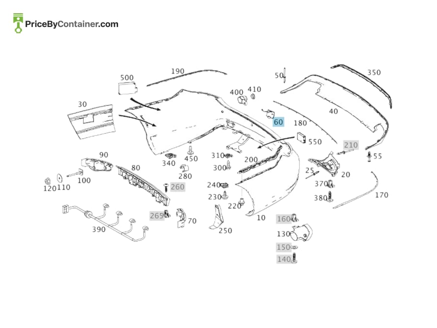 MERCEDES-BENZ 20788513235890 — MERCEDES BENZ GENUINE COVER A20788513235890