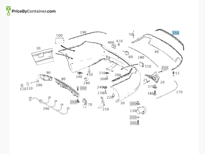 MERCEDES-BENZ 2078851721 — MERCEDES BENZ GENUINE TRIM STRIP A2078851721