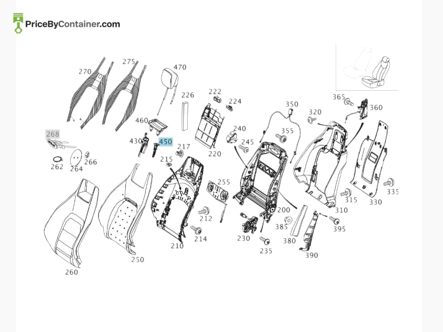 MERCEDES-BENZ 2079700341 — MERCEDES BENZ GENUINE HEAD RESTRAINT GUIDE A2079700341