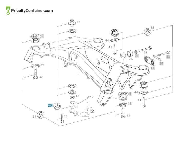 MERCEDES-BENZ 2083500008 — MERCEDES BENZ GENUINE DIF BUSH A2083500008