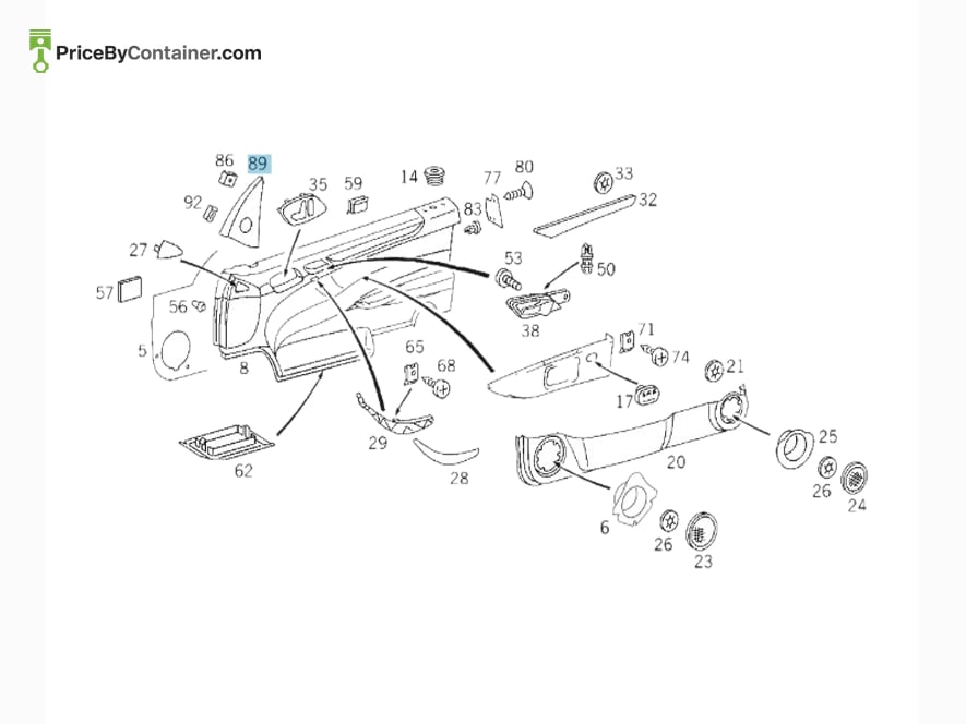 MERCEDES-BENZ 20872501117211 — MERCEDES BENZ GENUINE PLATE MIRROR A20872501117211