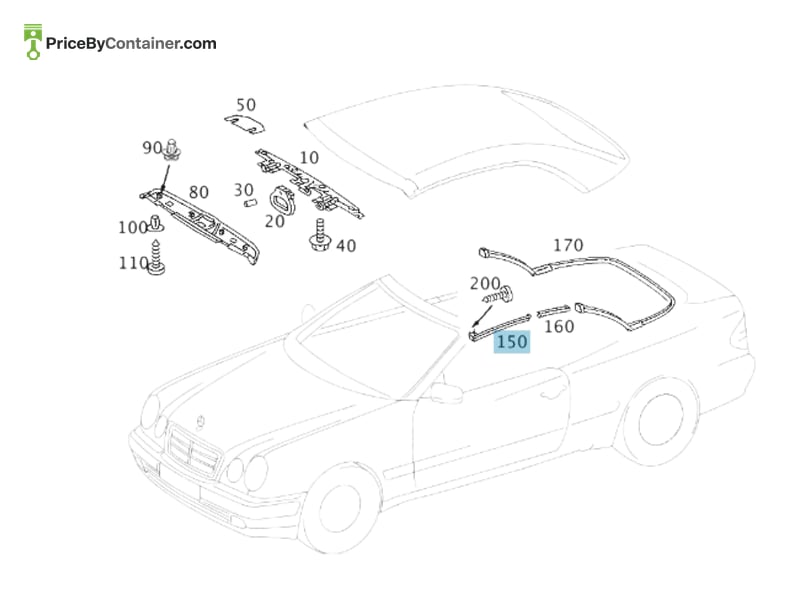 MERCEDES-BENZ 2087700198 — MERCEDES BENZ GENUINE SEALING A2087700198