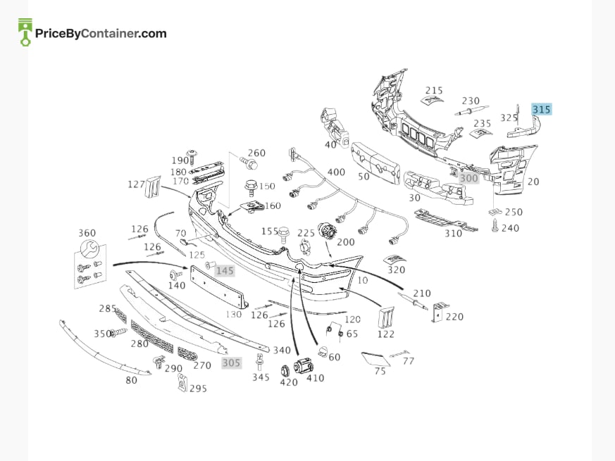 MERCEDES-BENZ 2098850316 — MERCEDES BENZ GENUINE REINFORCEMENT A2098850316