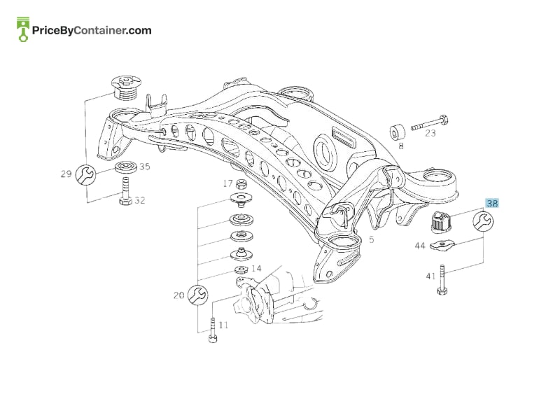 MERCEDES-BENZ 2103505908 — MERCEDES BENZ GENUINE SUBFRAME A2103505908