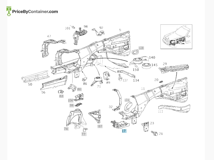 MERCEDES-BENZ 2106200833 — MERCEDES BENZ GENUINE WELD-ON PART A2106200833