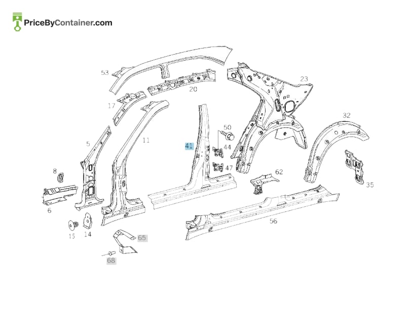 MERCEDES-BENZ 2106301611 — MERCEDES BENZ GENUINE FENDER REAR A2106301611